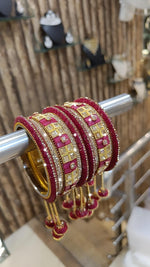 Bridal Crystal AD Bangles JumkaIndian Premium Design