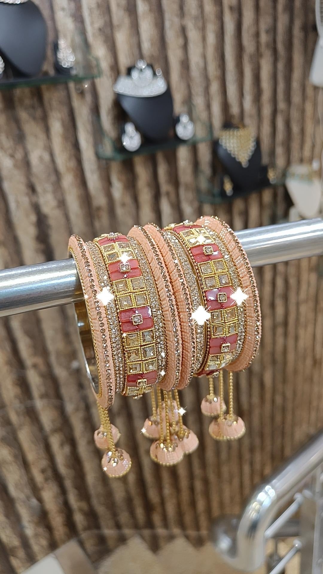 Bridal Crystal AD Bangles JumkaIndian Premium Design