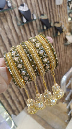Golden Glory Bollywood Bangles Jhumka Collections Pearl Jewelry