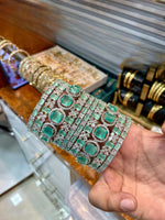 Luxury Bridal Indian AD Bangles Set | Indian Jewellery | Premium Stones Wedding Bangles for Women