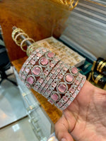 Luxury Bridal Indian AD Bangles Set | Indian Jewellery | Premium Stones Wedding Bangles for Women