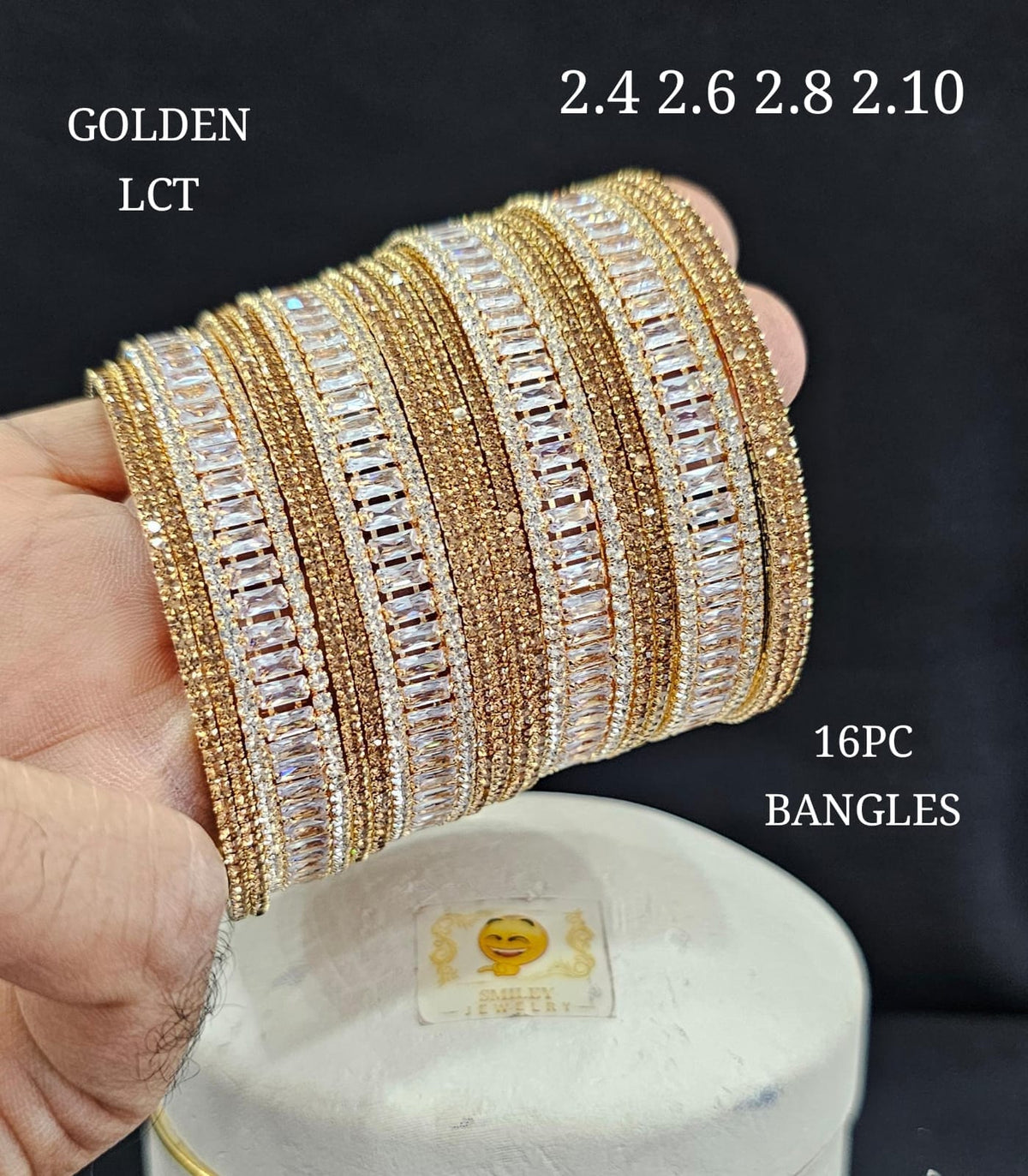 AD Bangles Set (16 Pcs) | Indian Jewellery | Crystals Diamond Bridal & Partywear Indian Bangles