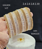 AD Bangles Set (16 Pcs) | Indian Jewellery | Crystals Diamond Bridal & Partywear Indian Bangles