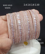AD Bangles Set (16 Pcs) | Indian Jewellery | Crystals Diamond Bridal & Partywear Indian Bangles
