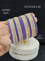 AD Bangles Set (16 Pcs) | Indian Jewellery | Crystals Diamond Bridal & Partywear Indian Bangles
