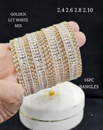 AD Bangles Set (16 Pcs) | Indian Jewellery | Crystals Diamond Bridal & Partywear Indian Bangles