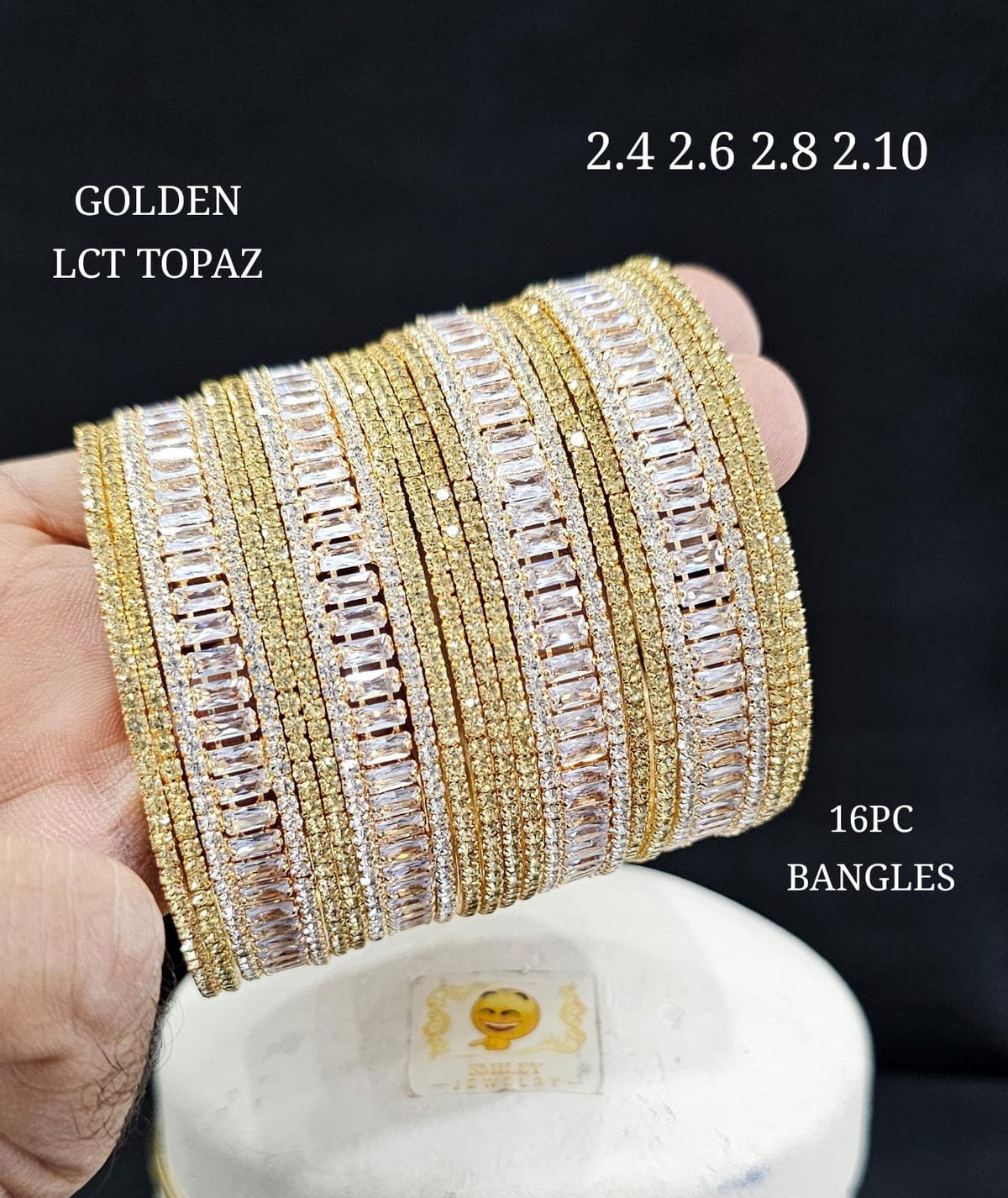AD Bangles Set (16 Pcs) | Indian Jewellery | Crystals Diamond Bridal & Partywear Indian Bangles