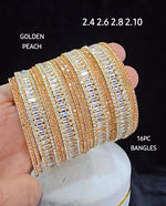 AD Bangles Set (16 Pcs) | Indian Jewellery | Crystals Diamond Bridal & Partywear Indian Bangles