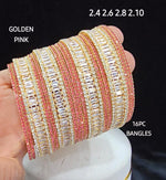 AD Bangles Set (16 Pcs) | Indian Jewellery | Crystals Diamond Bridal & Partywear Indian Bangles