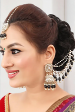 Handmade Pearl Jhumka Maangtika Set, Indian Jhumki Mangtika, Bollywood Mangtika, Indian Earrings, Jhumka Tikka Set