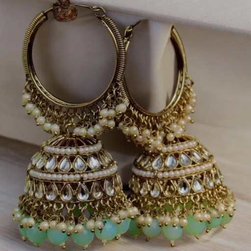 Bridal Pearls Indian Jhumki Jewellery Set, Indian Jhumki, Pearl Jhumki, Pakistani Jhumki, Weddings Jhumka