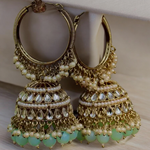 Bridal Pearls Indian Jhumki Jewellery Set, Indian Jhumki, Pearl Jhumki, Pakistani Jhumki, Weddings Jhumka
