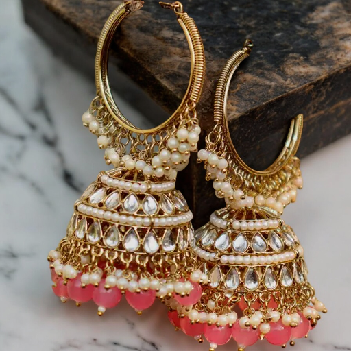 Bridal Pearls Indian Jhumki Jewellery Set, Indian Jhumki, Pearl Jhumki, Pakistani Jhumki, Weddings Jhumka