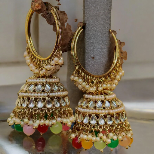 Bridal Pearls Indian Jhumki Jewellery Set, Indian Jhumki, Pearl Jhumki, Pakistani Jhumki, Weddings Jhumka