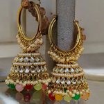 Bridal Pearls Indian Jhumki Jewellery Set, Indian Jhumki, Pearl Jhumki, Pakistani Jhumki, Weddings Jhumka