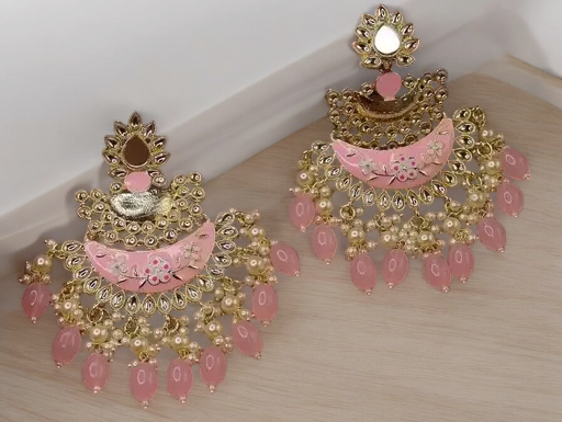 Indian Weddings Pearl Earrings Set, Kundan Earrings, Indian Jewelry, Fine Kundan Earring Indian Earrings, Statement Earrings, Bridal Pearl Kundan