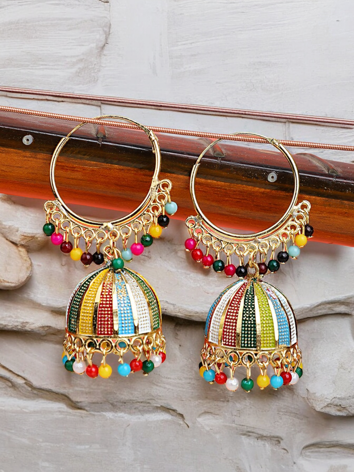 Multicolor Bollywood Inspired Pearl Jhumki Set, Indian Jhumki, Bridal Jhumki, Weddings Jhumki, Pearl Kundan Jhumki,