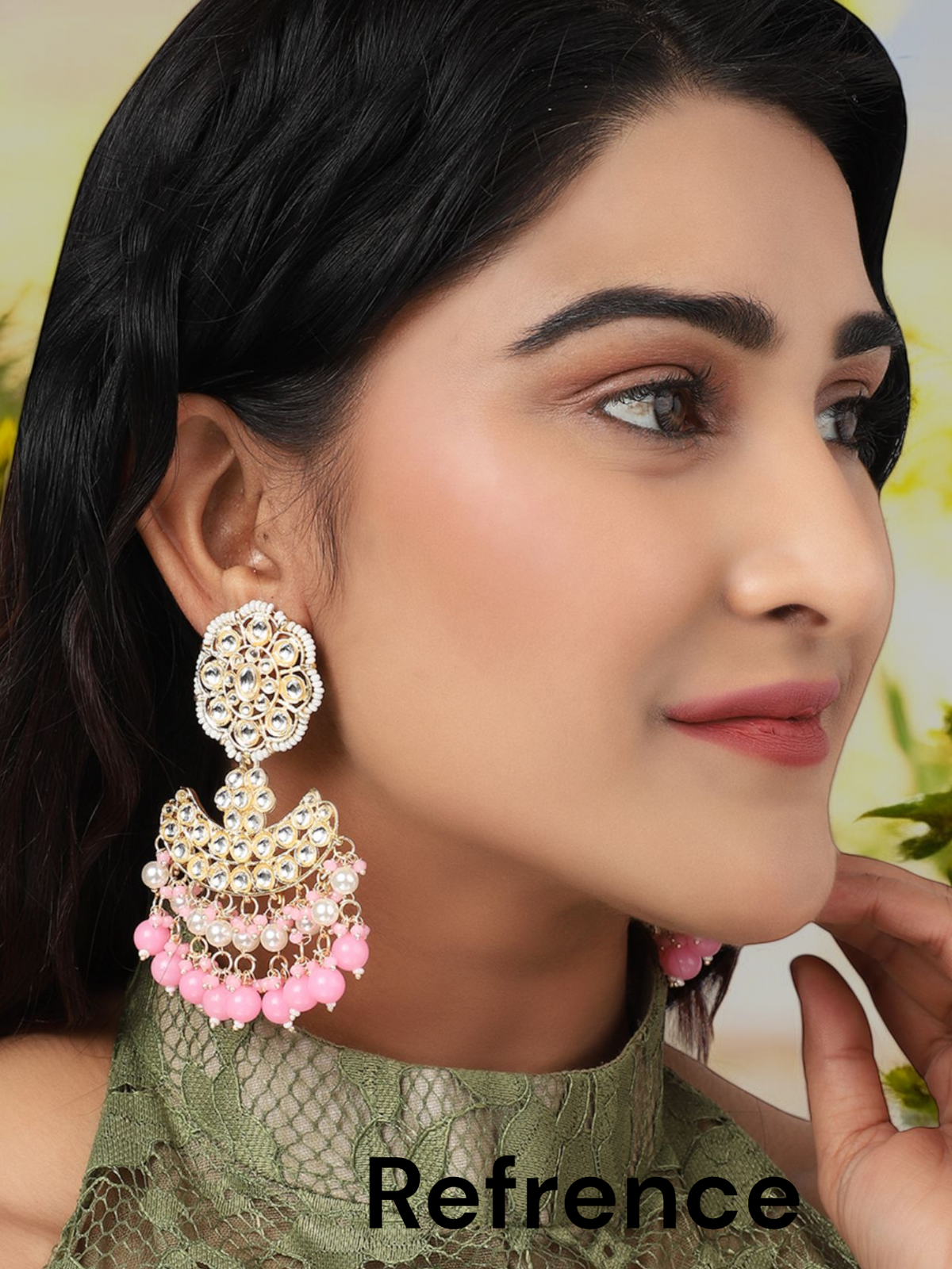 Bridal Pearl StoneBeaded Weddings Earrings, Bridal Kundan, indian Pearl earrings, bollywood, earrings, Weddings Jewellery