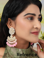 Bridal Pearl StoneBeaded Weddings Earrings, Bridal Kundan, indian Pearl earrings, bollywood, earrings, Weddings Jewellery