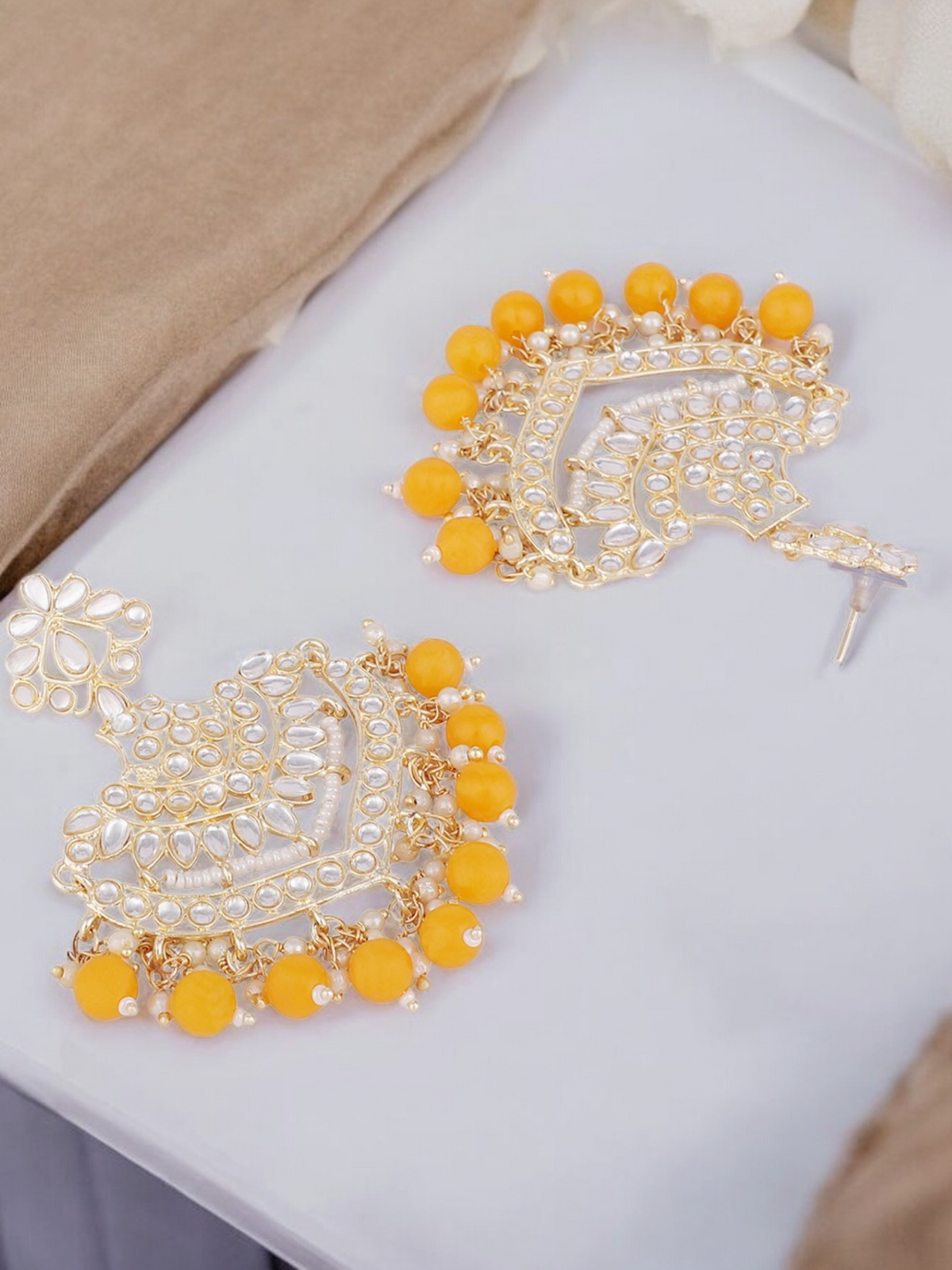 Chandelier Bridal Earrings Indian Wedding Jewellery Set, Bollywood Kundan Earrings, Indian Earrings, pearl Earring, Statement Earrings