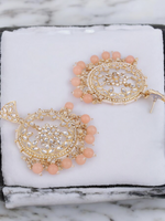 Bridal Engagement Chandbali Peal Jewelry Collection, Indian Earrings, pearl Earring, Statement Earrings,