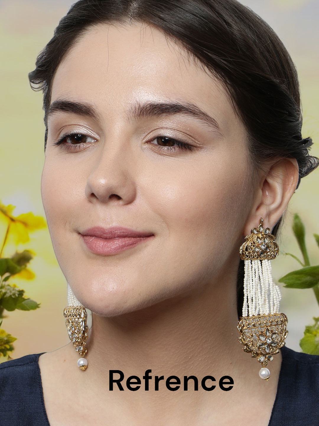 Bollywood Pearl Drop Earrings Set, Indian Kundan Set, Bridal Jewelry, Weddings Earrings, Pakistani Earrings