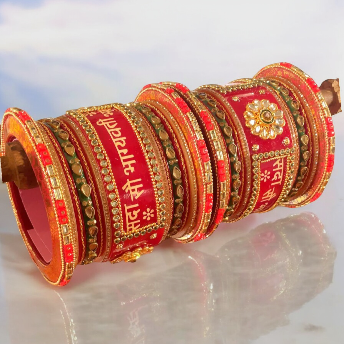 Traditional Rajasthani Bridal Chura Set, traditional bridal chuda, bridal bangles, Rajasthani chuda set, Indian Chura Jewelry Set