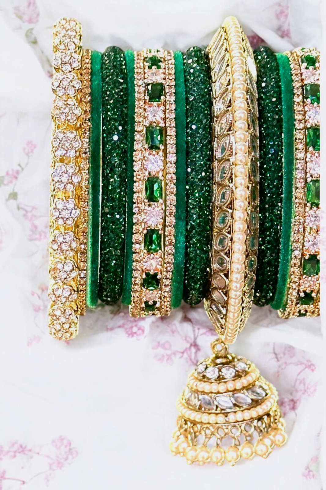 Punjabi Bridal Chura Pearl Jewellery Set, traditionalchura, Punjabi chura