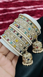 Reverse Bangle ghunghroo Jewelry Set, Wedding bangles, Indian Jewelry, Chooda Set, Bridal Chura, Indian Kada,