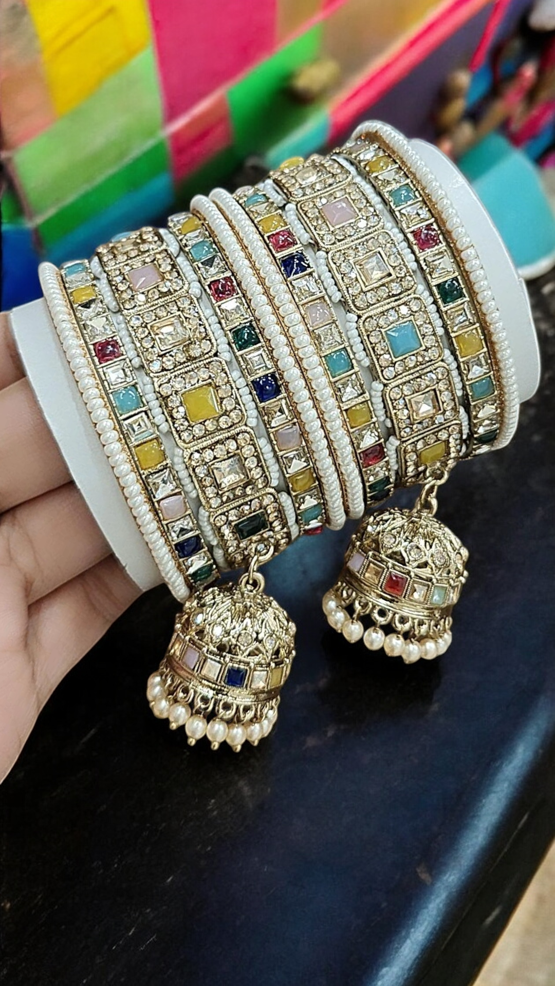Reverse Bangle ghunghroo Jewelry Set, Wedding bangles, Indian Jewelry, Chooda Set, Bridal Chura, Indian Kada,