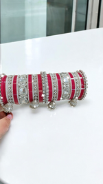 Indian Wedding AD Bangles Jewellery Set, Bridal CZ Jewelry, AD Bangles Set, AD Chura, Weddings Chooda, CZ Bollywood Special Bangles