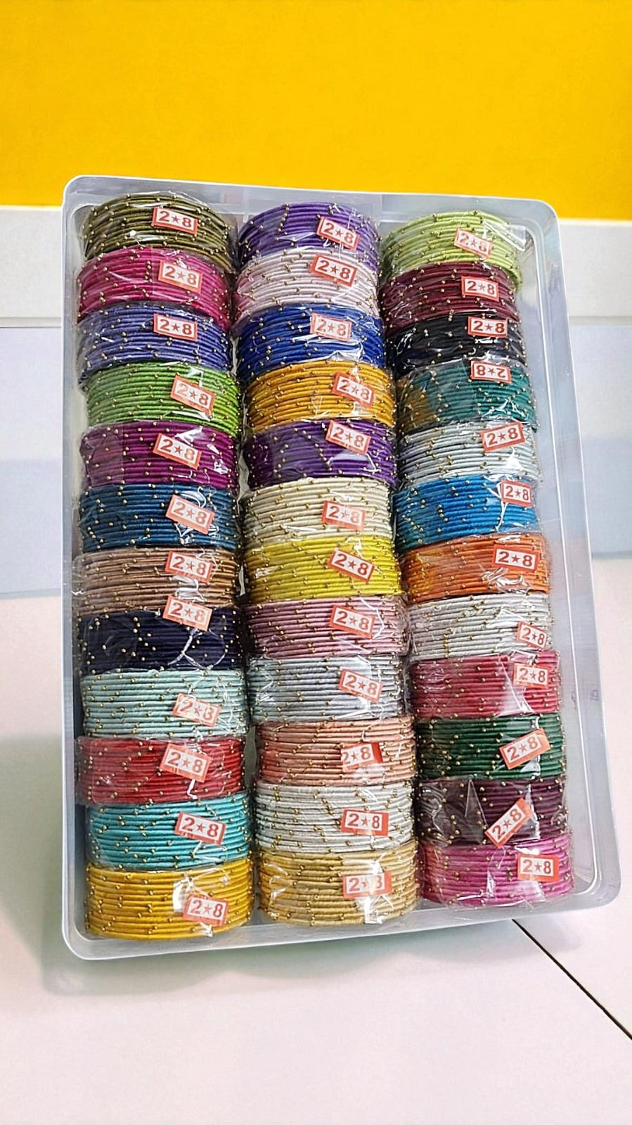 Thread Bangles 36 Dozen Combo Box Indian Traditional Bangles Set, Colorful Bridal Bangle Combo, Pakistani Jewelry Gift Pack
