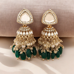 Bridal Pearl Kundan Jhumka Indian Jewelry Set, Bridal Jhumki, Pearl Jhumka, Kundan Jewelry, Wedding Jewellery, Indian Pearl Earrings, Pakistani Jhumki