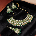 Pakistani Pearl Kundan Choker Chandbali Maantika Set, Choker Kundan Earrings Set, Earring choker Set, indian Mangtika set, Bridal Necklace Earring mangtika set, Bollywood Jewelry