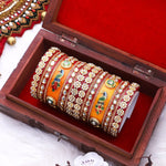 Rajwadi Chura with Pearl Kada | Traditional Indian Bridal Bangles