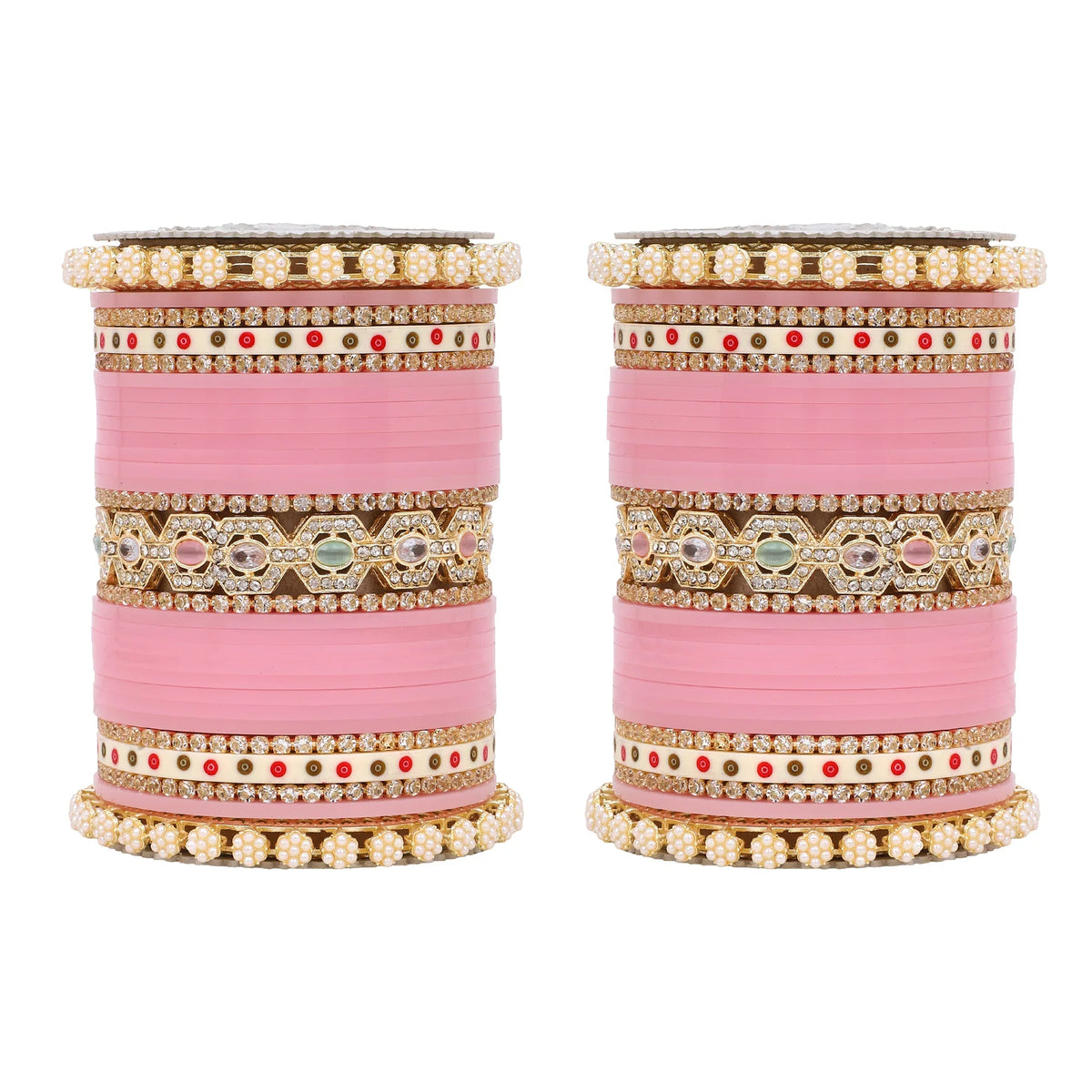 Bridal Chura with Pastel Colours & Kada | Punjabi Wedding Bangles Set