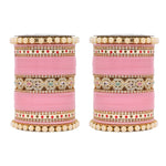 Bridal Chura with Pastel Colours & Kada | Punjabi Wedding Bangles Set