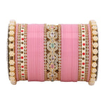 Bridal Chura with Pastel Colours & Kada | Punjabi Wedding Bangles Set