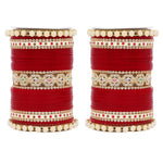 Bridal Chura with Pastel Colours & Kada | Punjabi Wedding Bangles Set