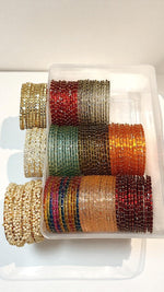 National Glass Bangles Set Combo Box for Festivals & Daily WearIndian Glass Bangles Set, Bridal Bangle Combo, Wedding & Festive Jewelry Box