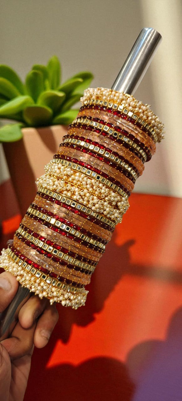 National Glass Bangles Set Combo Box for Festivals & Daily WearIndian Glass Bangles Set, Bridal Bangle Combo, Wedding & Festive Jewelry Box