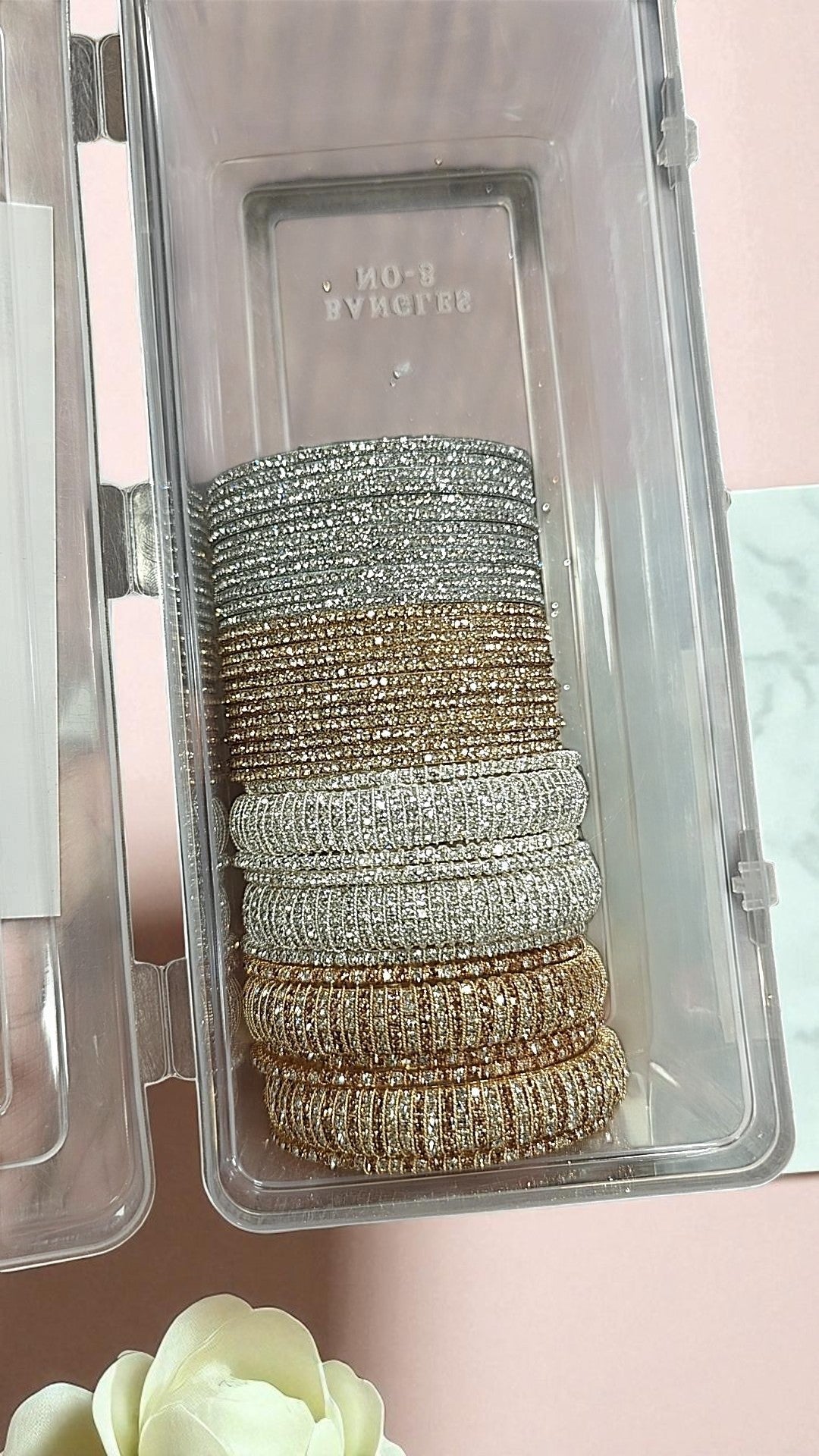 Love Stone Combo Box Premium Silver Stone Bangles Collection for Daily WFestivals & earIndian Glass Bangles Set, Bridal Bangle Combo, Wedding & Festive Jewelry Box