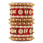 Rajwadi Chura with Pearl Kada | Royal Bridal Bangles Set