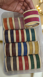 Zig Zag Moti Combo Elegant Pearl Bangles Set for Traditional Wear