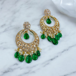 Chandbali AD Bridal Indian Jewelry Set, CZ Chandbali, AD Earrings, Bridal AD Jewelry, Wedding CZ Earrings Set, Indian Earring Set