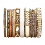 Modern Tribal Bangle Stack – Set of 14 | Boho Ethnic Jewelry