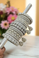 Antique Oxidised Silver Bangles Set Elegant Indian Style