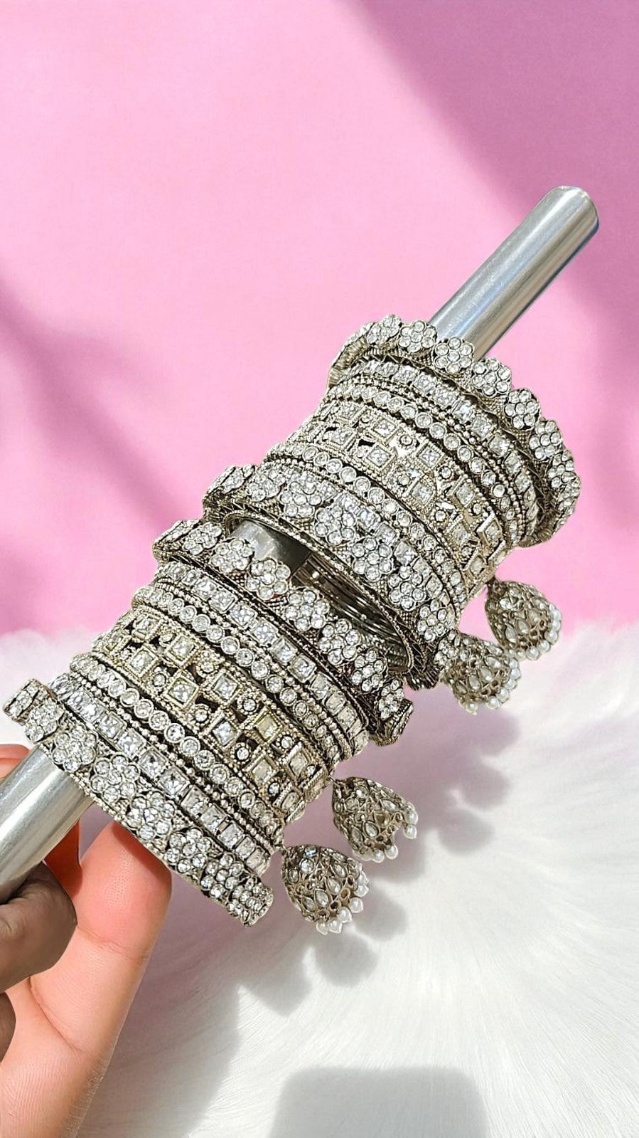 Antique Oxidised Silver Bangles Set Elegant Indian Style