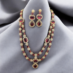 Bridal Cubic Zirconia AD Necklace Earrings Set, AD Necklace, CZ Earrings, Pakistani Bridal AD Jewelry Bridal CZ jewelry Set