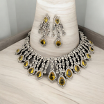 AD Necklace CZ Earrings Pakistani Jewelry Set, Pakistani AD Jewelry, Indian Bridal Jewelry, Bollywood AD Earrigns, Bridal Necklace Set